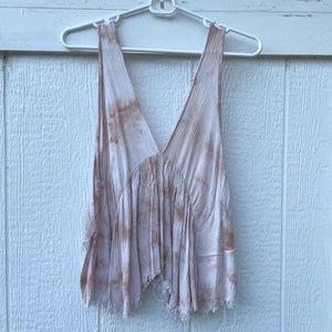 Millibon, peach+ pink tie dye tank top